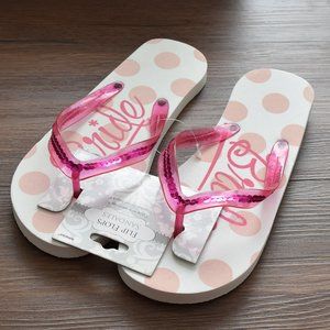 NWT - amscan Bride Flip-flops Size 9